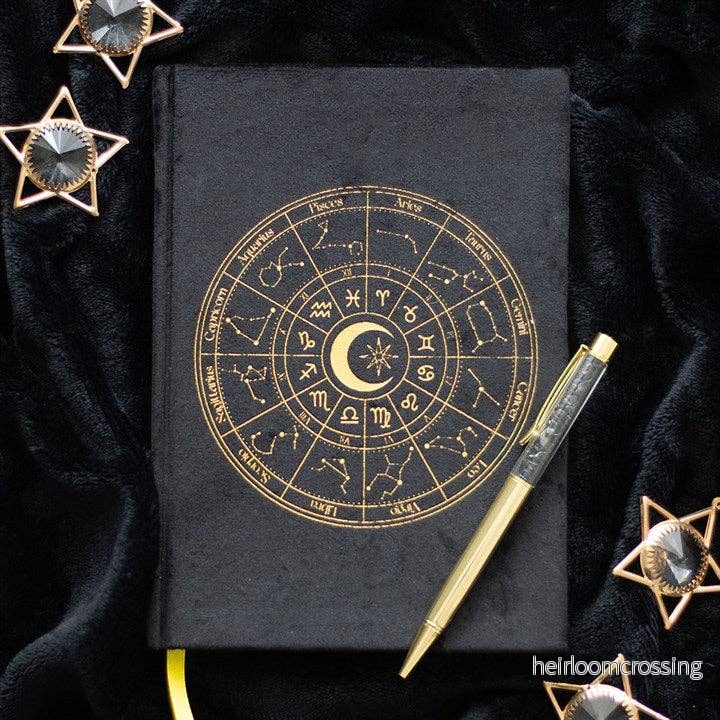Astrologijournal med svart obsidianpenna - Bild 2
