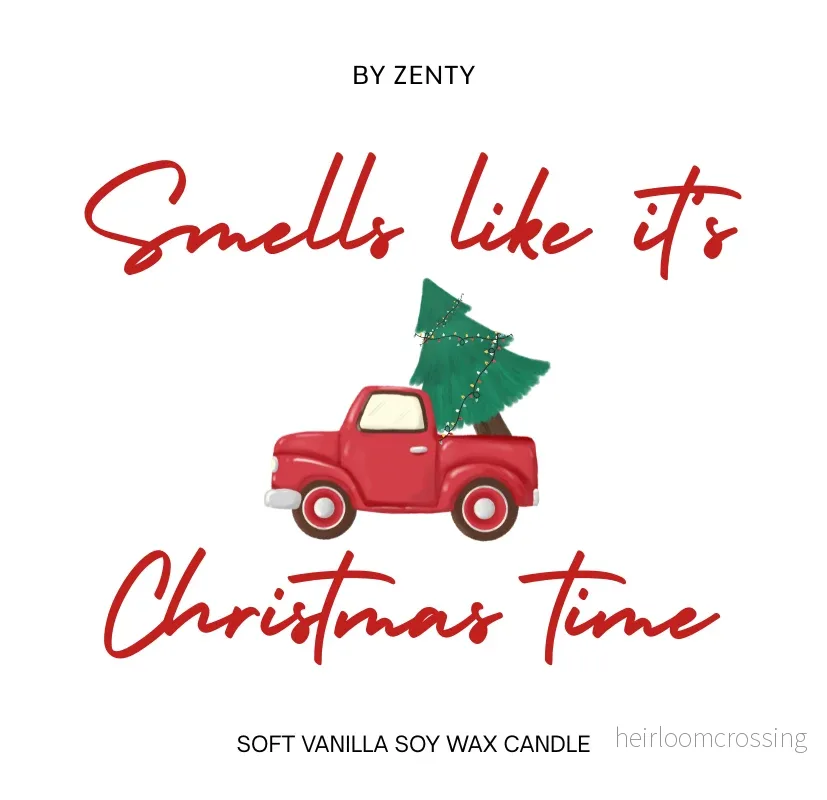 Personalised Smells like it's Christmas Time Scented Candle