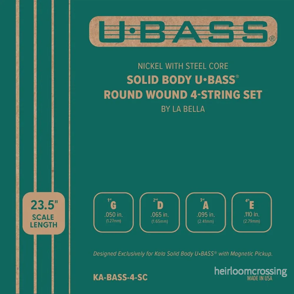 Roundwound solid body U•BASS® 4 strängar
