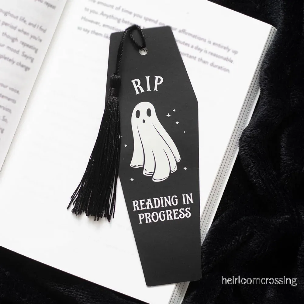 The Haunted Library RIP Reading in Progress Coffin Bookmark The Haunted Library RIP Reading in Progress Coffin Bookmark
