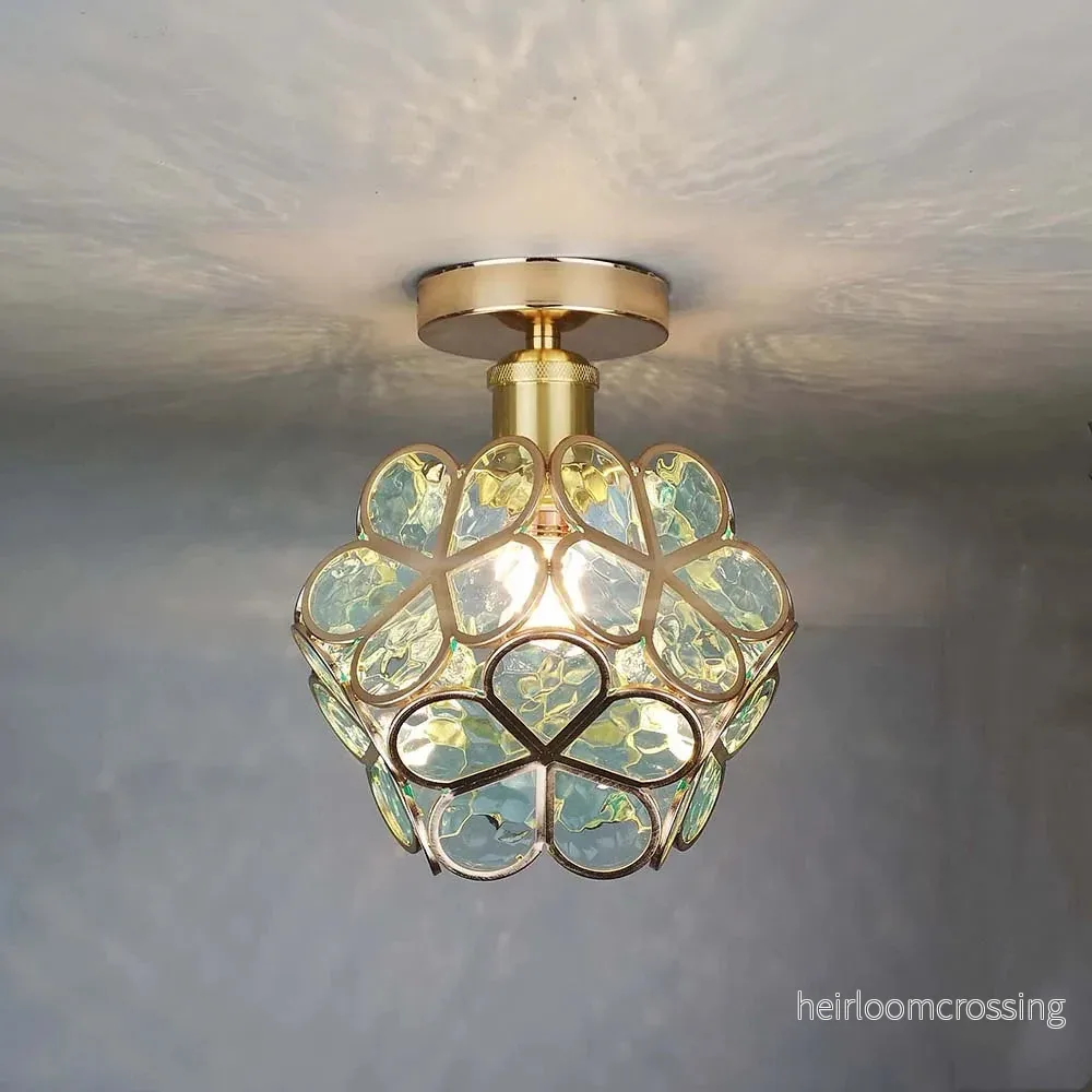Konstnärlig taklampa i glas med blommönster – FlowerHall Konstnärlig taklampa i glas med blommönster – FlowerHall