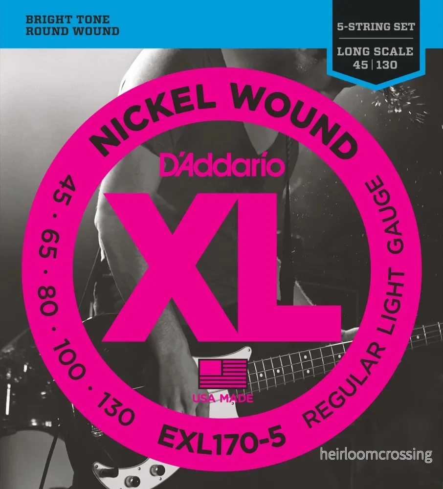 D’Addario – XL Nickel Wound – 5-strängad set D’Addario – XL Nickel Wound – 5-strängad set