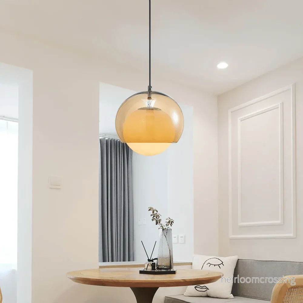 Pendellampa i glaskula – modern minimalistisk taklampa - Bild 3