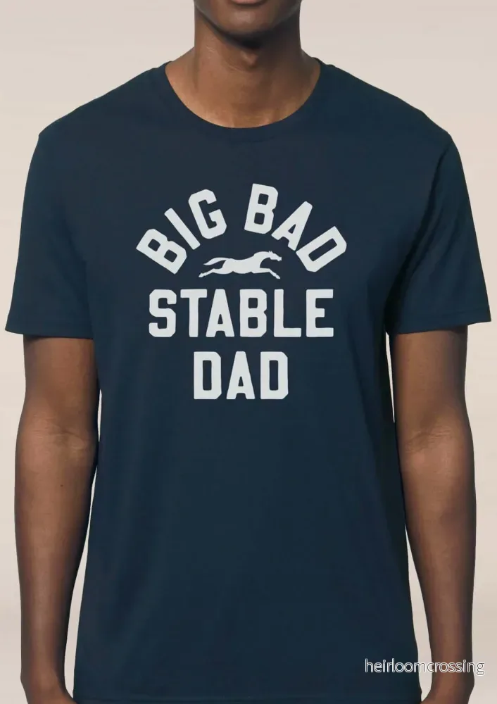 BIG BAD STABLE DAD navy blå T-Shirt - Bild 3