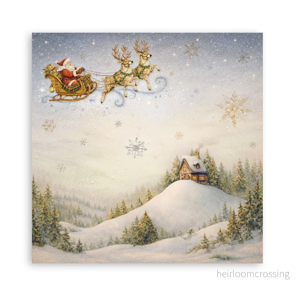 8”x8” (20.3x20.3 cm) Paper Pad 22 single sided printed paper sheets - Silent Night - Bild 3