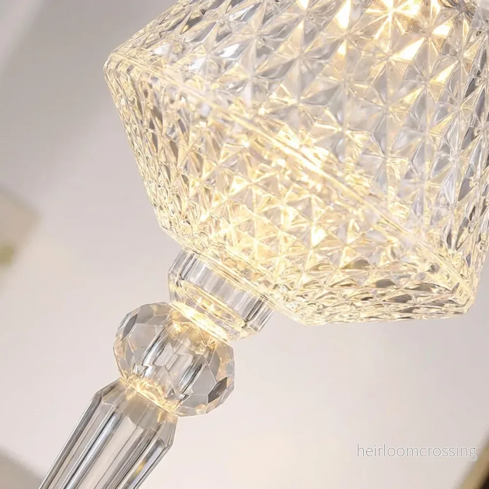 Uppladdningsbar bordslampa i kristallutseende - Crystalor - Bild 3