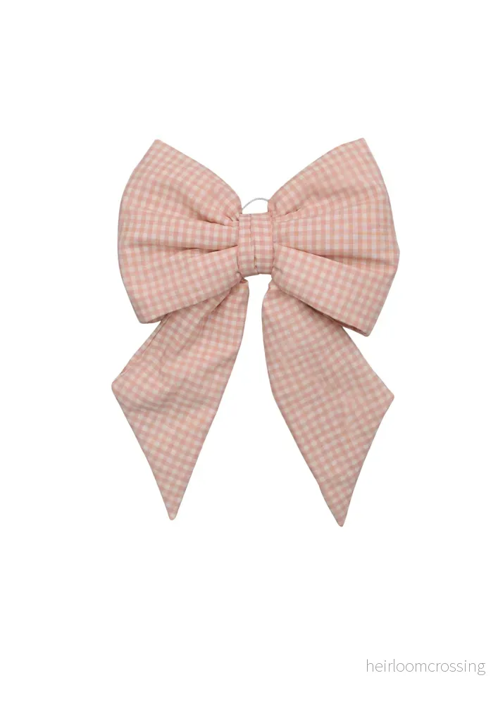 Oversize Bow Gingham Pink (35x50cm) Oversize Bow Gingham Pink (35x50cm)