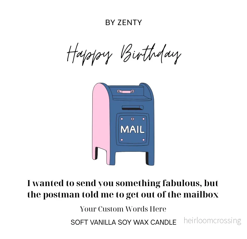 Personalised Happy Birthday Mailbox Scented Candle Personalised Happy Birthday Mailbox Scented Candle