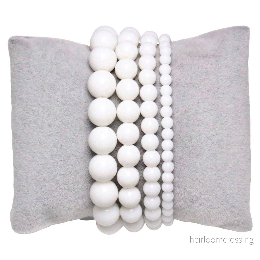 Vit Agat Armband - Bild 2