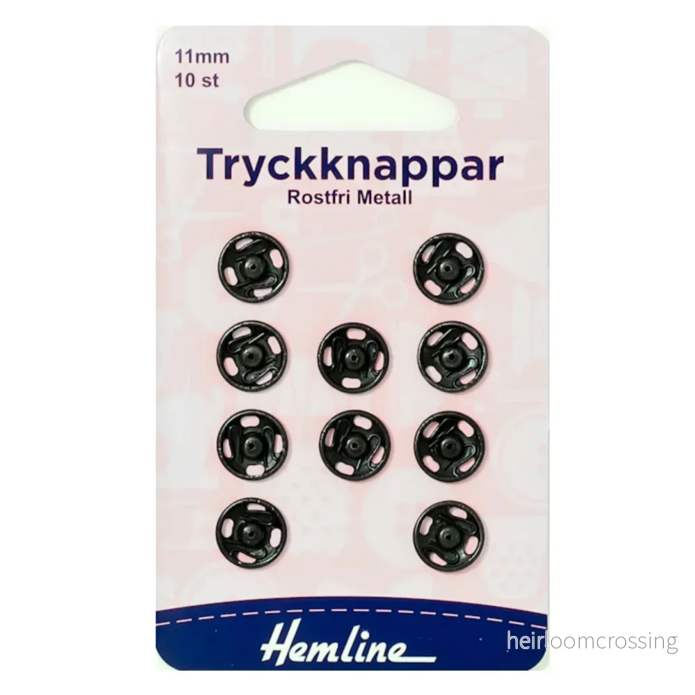 Tryckknappar 11 mm Silver 10 St