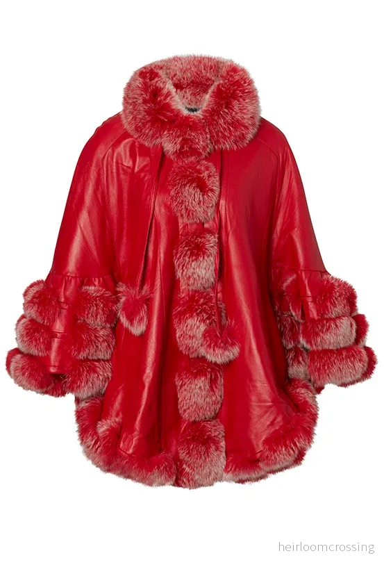 HOLLIES Barcelona Poncho Röd HOLLIES Barcelona Poncho Röd