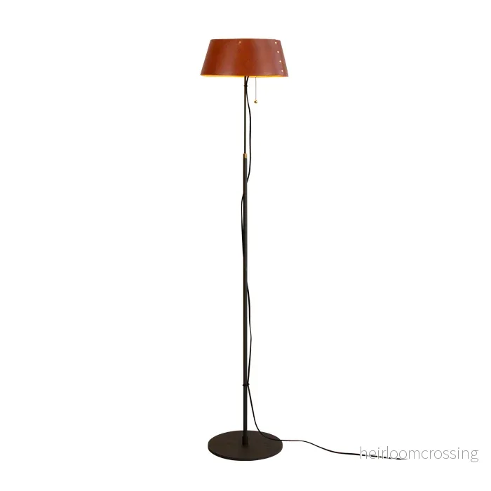 Karl läder golvlampa - Bild 3