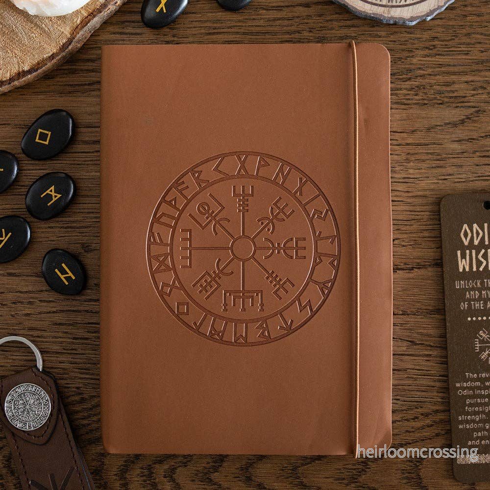 Vegvísir A5-journal i konstläder med penna - Bild 2
