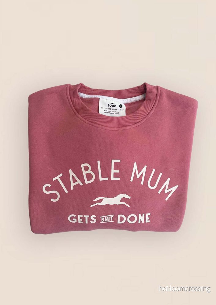 Stable Mum Oversize Sweatshirt, Varmt rosa - Bild 2