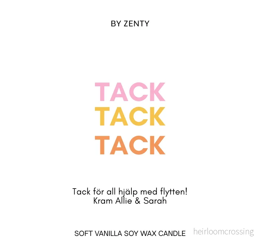 Personalised Tack Tack Tack Scented Candle