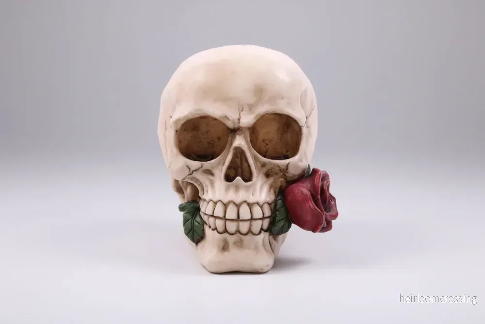 Skull With Single Rose - A Rose For A Rose - Bild 3
