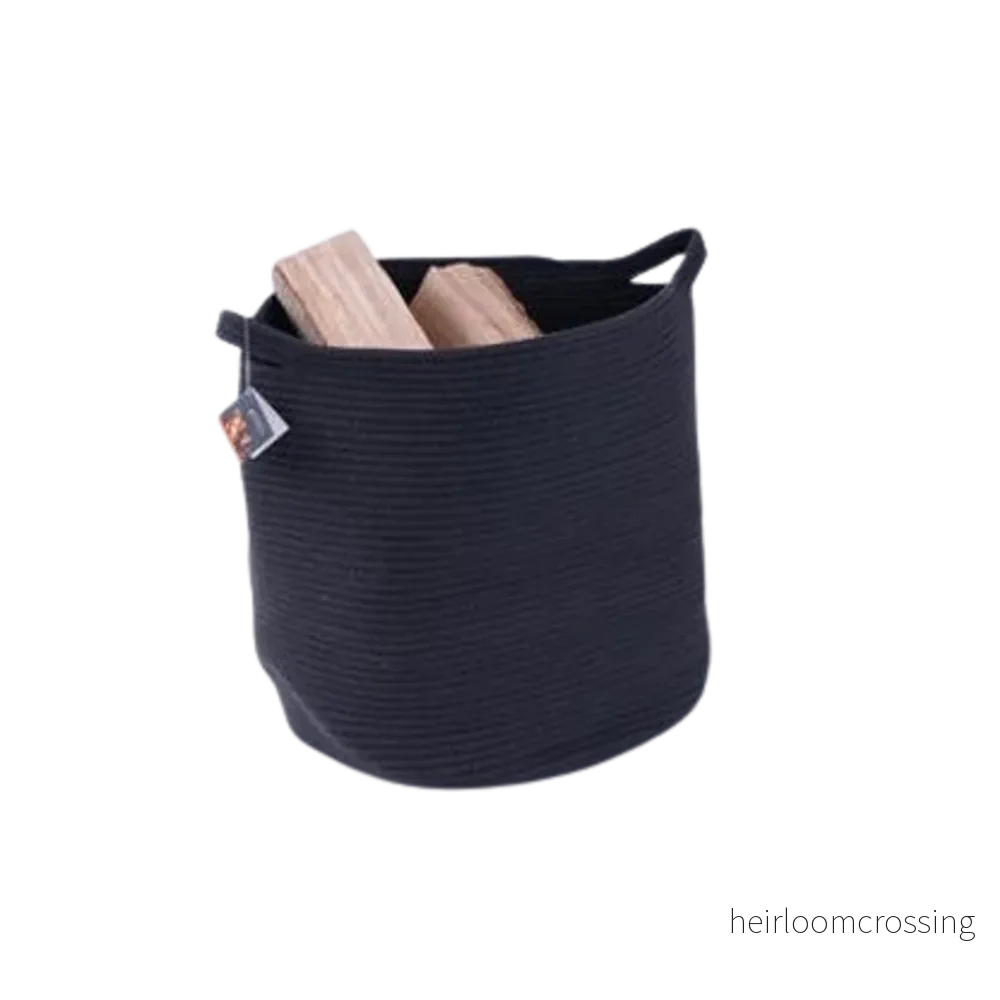 Vedkorg TermaTech bomull/polyester svart