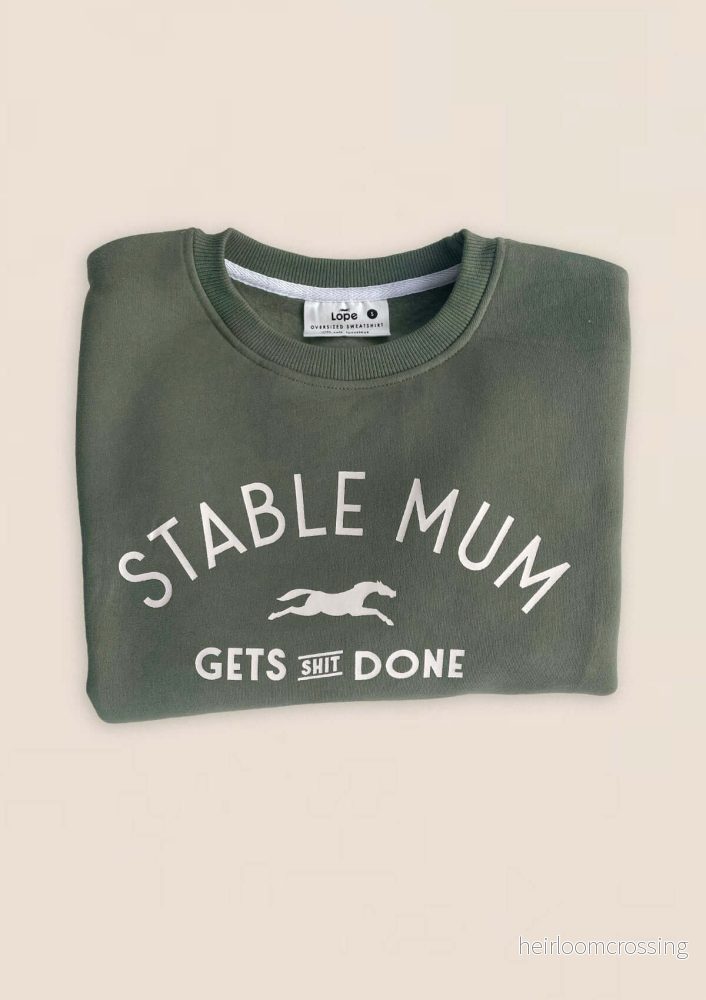 Stable Mum Oversize Sweatshirt, Grön - Bild 2