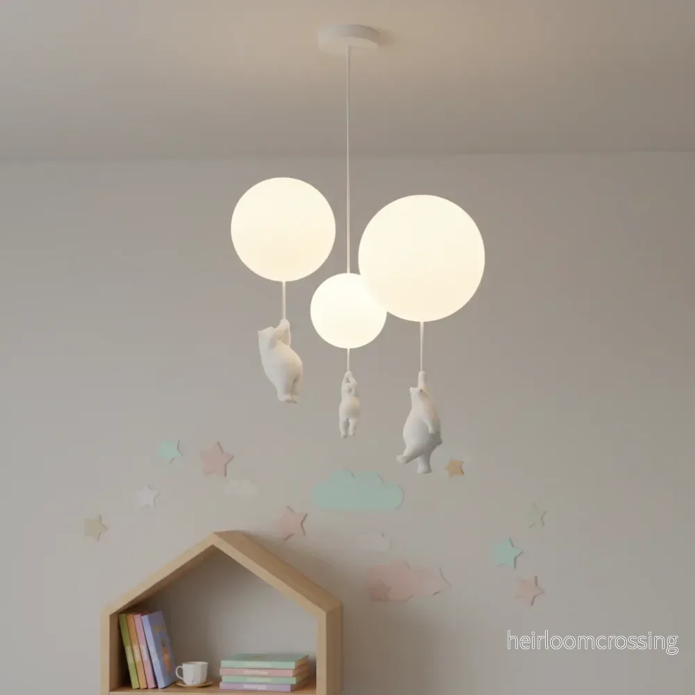 Lekfull barnrumslampa – BalloonBearo Lekfull barnrumslampa – BalloonBearo