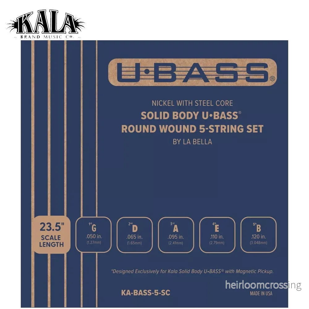 Roundwound solid body U•BASS® 5 strängar Roundwound solid body U•BASS® 5 strängar