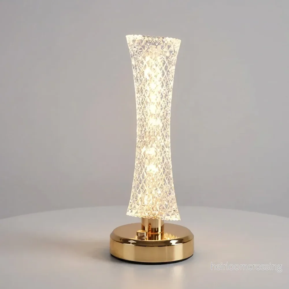 Bärbar bordslampa i kristallstil - Crystelle - Bild 2