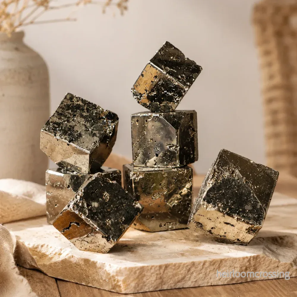 Pyrit kub (Storlek: 3×3 cm) Pyrit kub (Storlek: 3×3 cm)