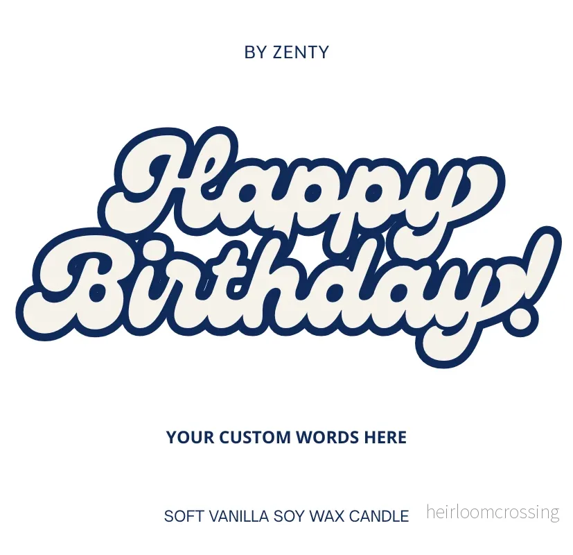 Personalised Happy Birthday Scented Candle