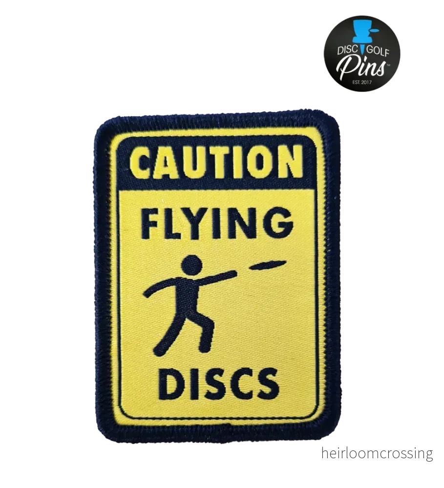 Caution Flying Discs Patches