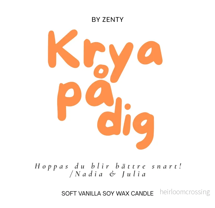 Personalised Orange Krya på dig Scented Candle
