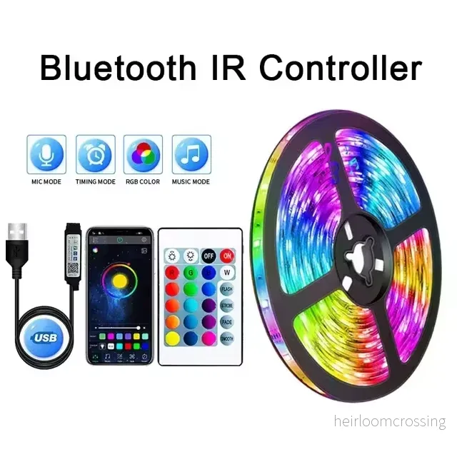 USB LED-remsor med färgväxling - RGB-ljus för rumsdekoration och TV-bakgrundsbelysning - Bild 2