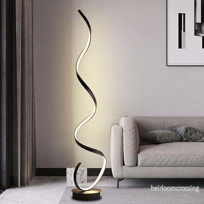 Golvlampa LED Natalie – spiralformad skulptural golvlampa - Bild 2