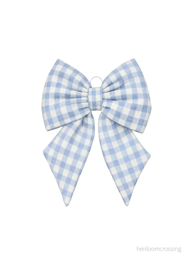 Oversize Bow Gingham Blue (35x50cm) Oversize Bow Gingham Blue (35x50cm)