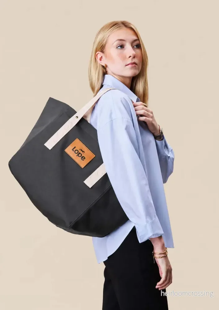 Lope Tote Bag Gråsvart stallväska