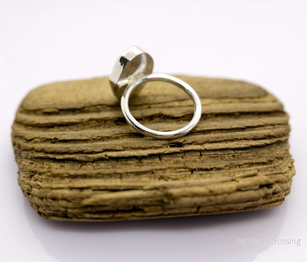 Silverring med strandglas Bedarra - Bild 3