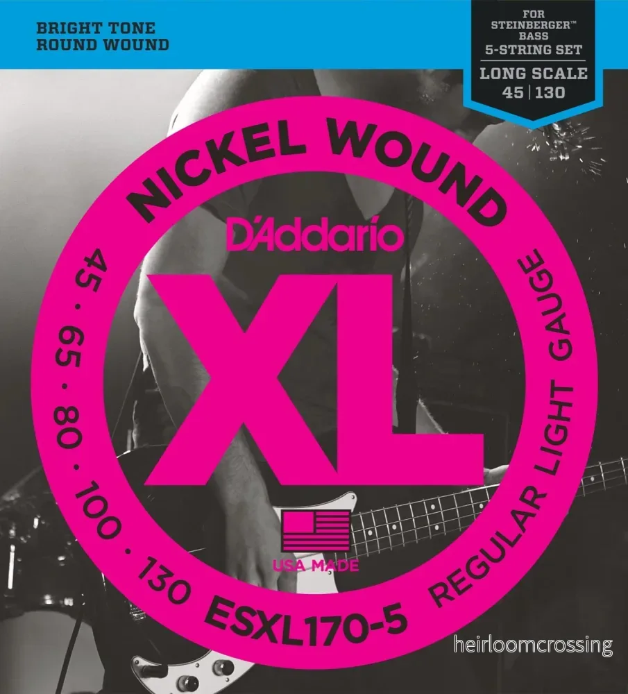 D’Addario – XL Nickel Wound – 5-strängad set D’Addario – XL Nickel Wound – 5-strängad set