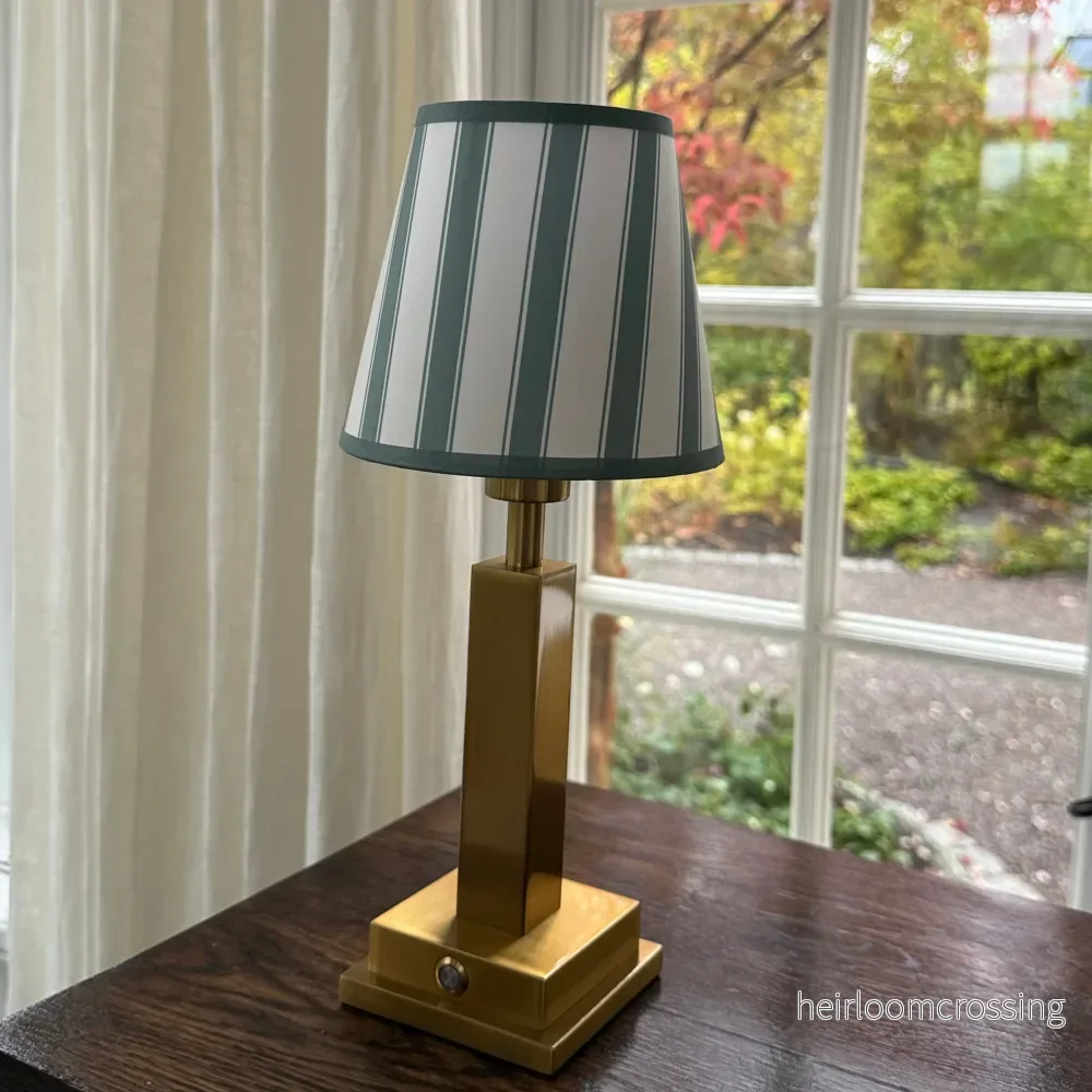 Lampshade Green Stripes Medium - Bild 2