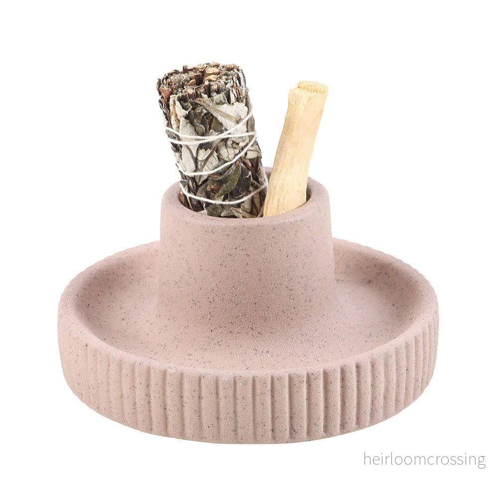 Räfflad Smudge Bowl i Keramik – Palo Santo Räfflad Smudge Bowl i Keramik – Palo Santo