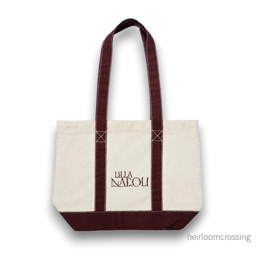 Lilla Napoli Medium Tote – Raw/Burgundy