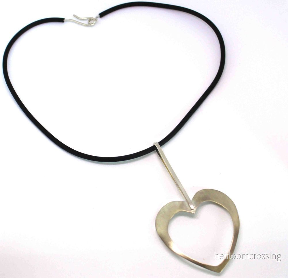 Silverhalsband Hjärtat (matt) - Bild 2