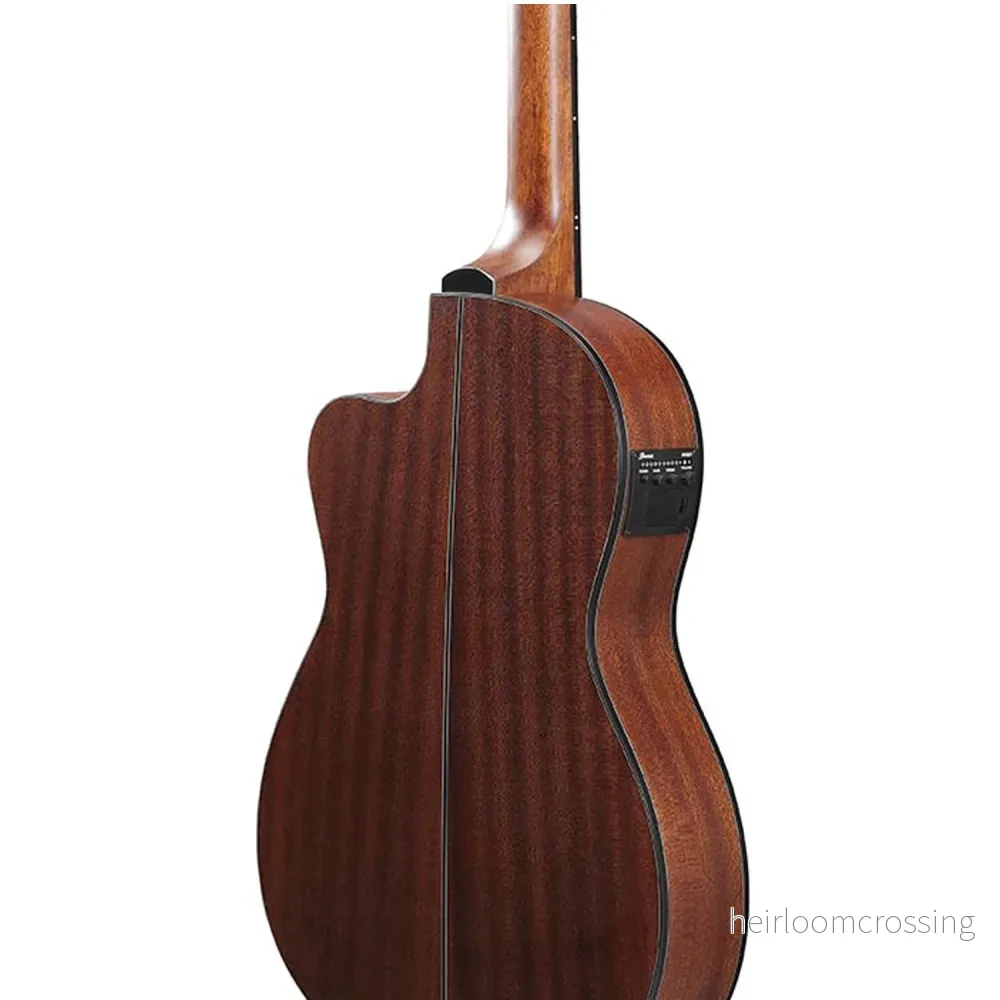 Klassisk nylonsträngad gitarr med cutaway och mikrofon - Bild 3