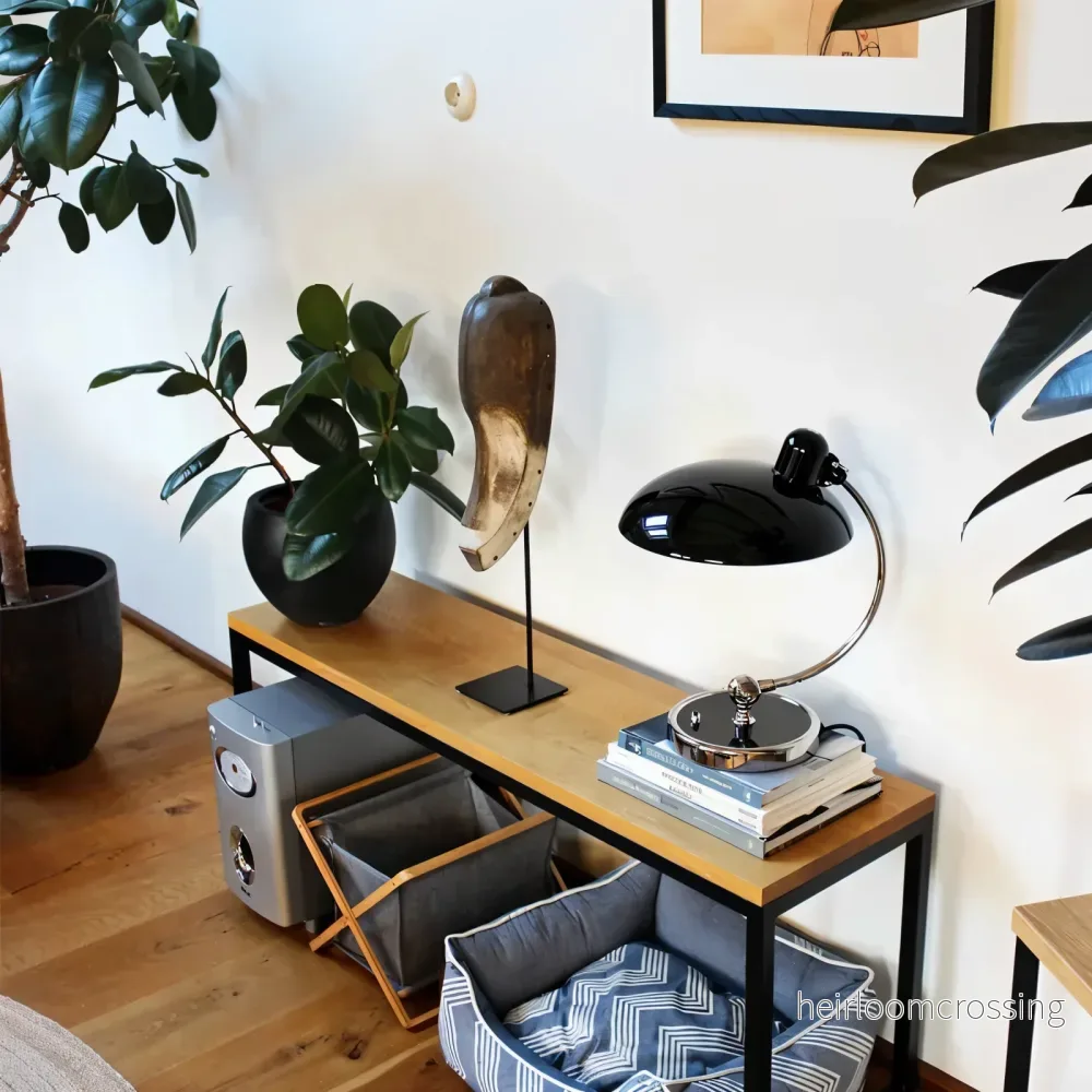 Justerbar vintage skrivbordslampa i järn – Virella - Bild 2