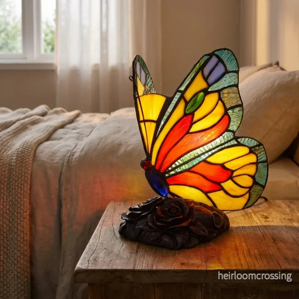 Lampa i glasmosaikstil – Aurelfly