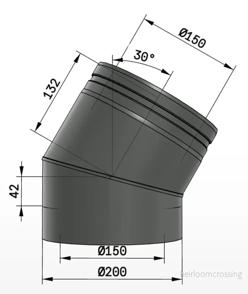 Skorsten Schiedel Rörböj PMS25/150 Skorsten Schiedel Rörböj PMS25/150