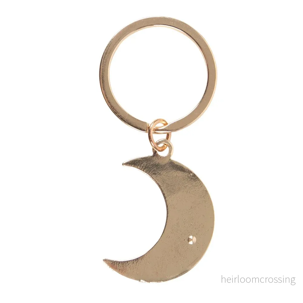 Månfas Nyckelring – Crescent & Gyllene Månfaser - Bild 3