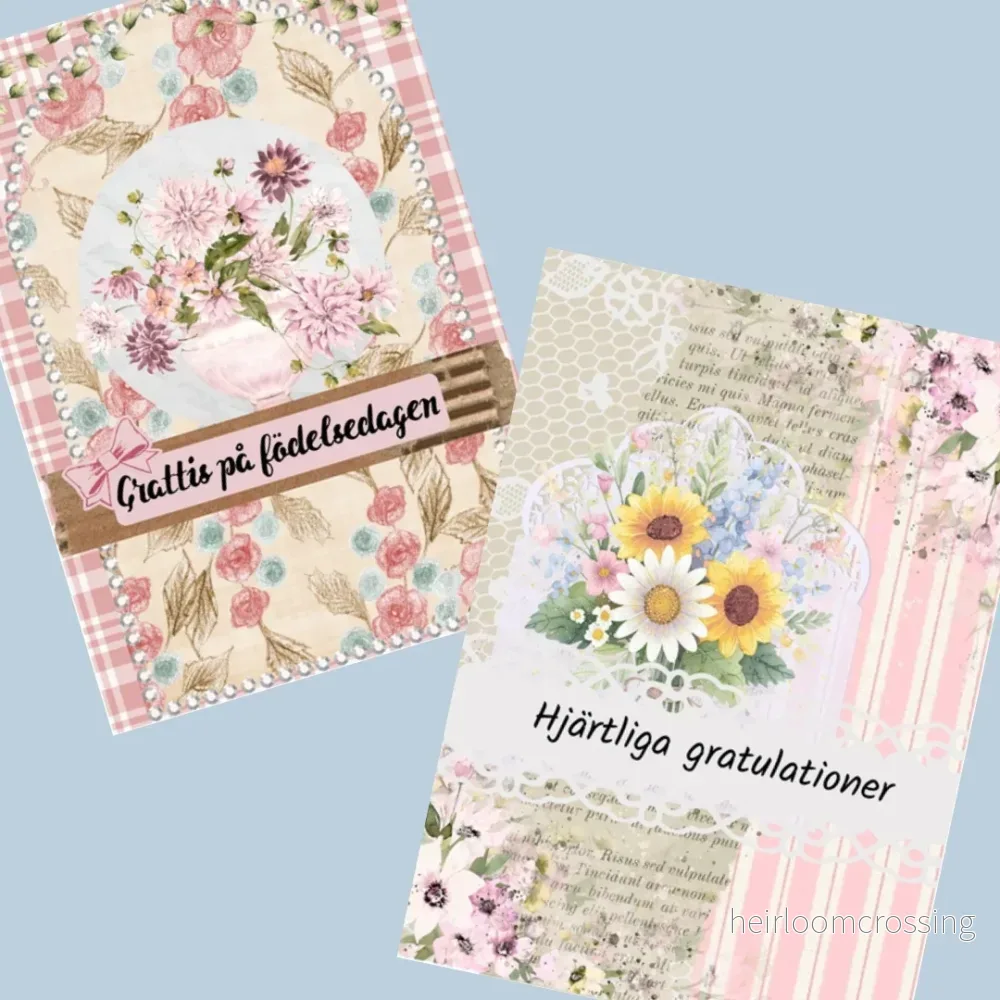Utskrivningsbara grattulationskort rosa - Bild 2