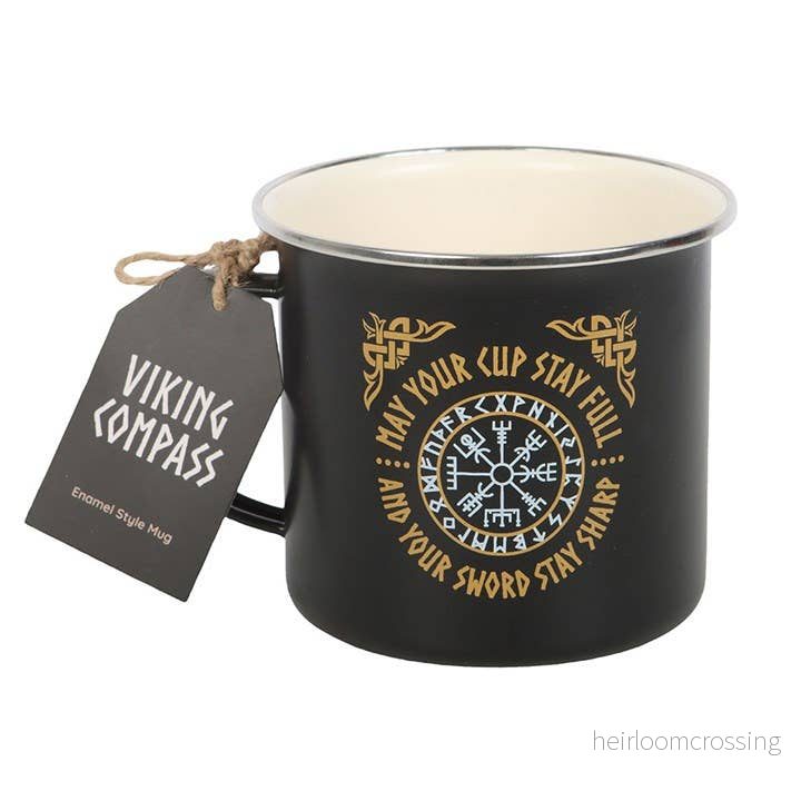 Vegvisir Vikingamugg – Emaljstil - Bild 3