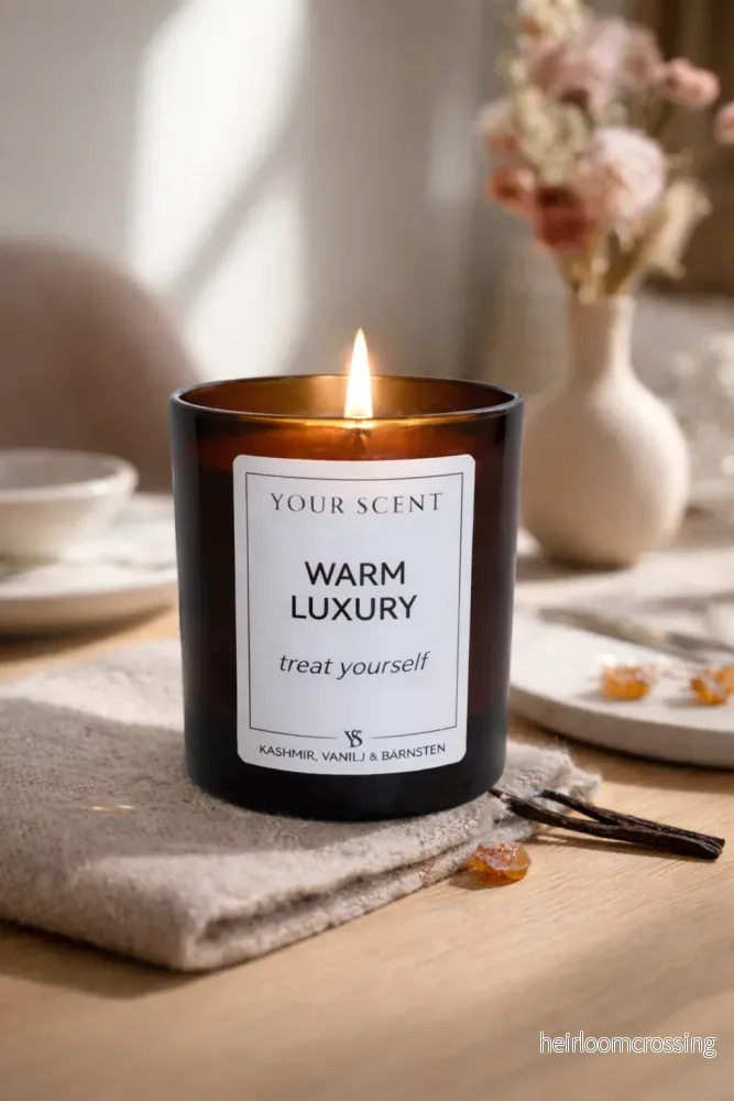 Doftljus Warm Luxury - Kashmir, vanilj & bärnsten - Bild 2