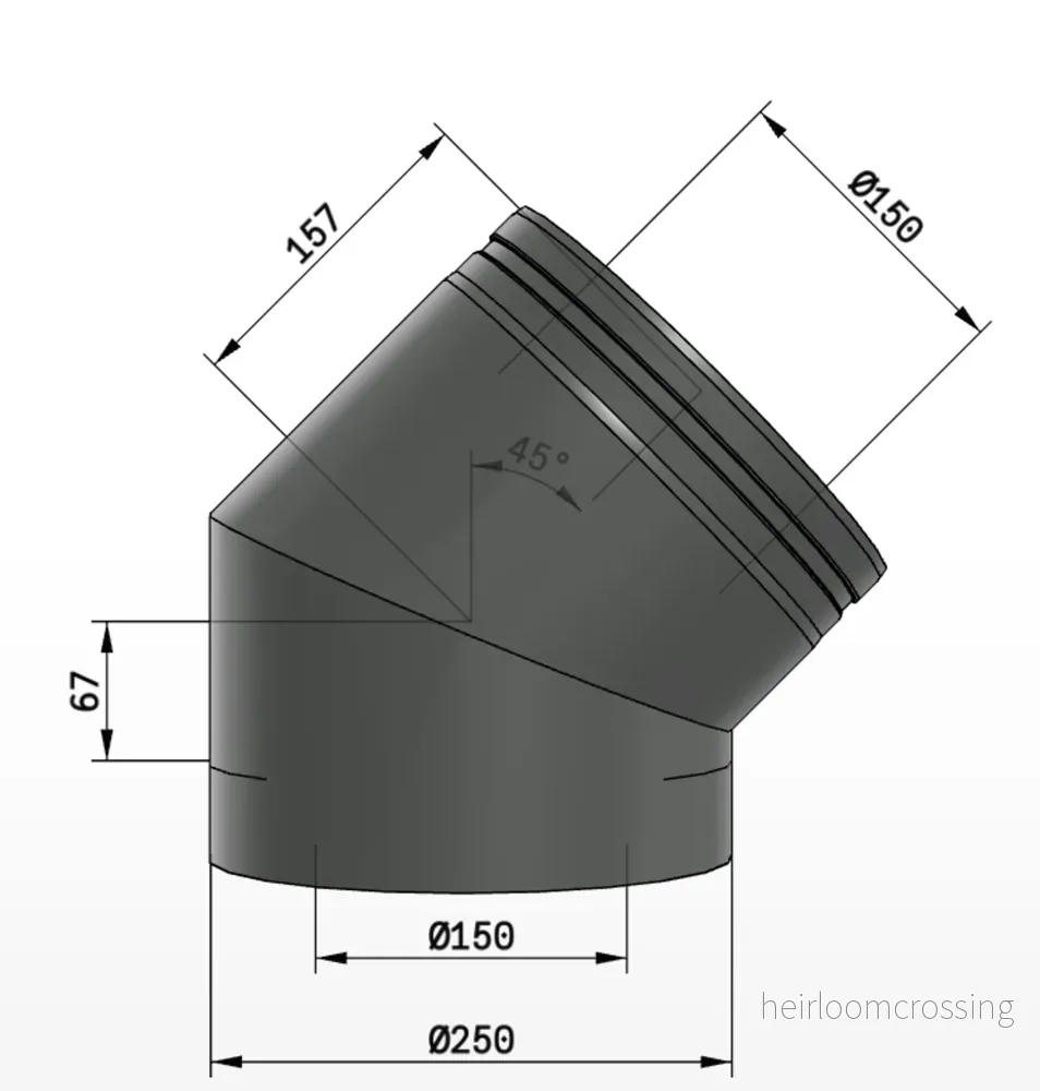 Skorsten Schiedel Rörböj PMS50/150 Skorsten Schiedel Rörböj PMS50/150