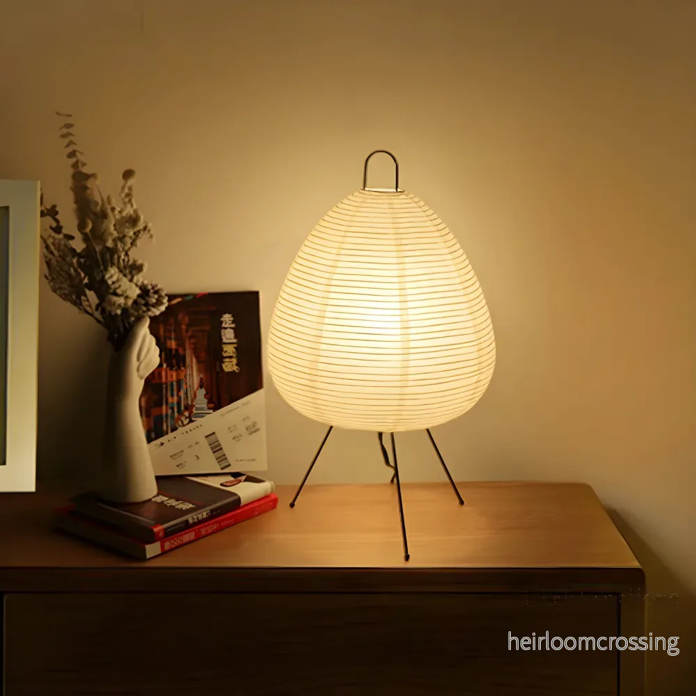 Golvlampa och bordslampa i rispapper – japansk Akari i wabi-sabi-stil - Bild 2