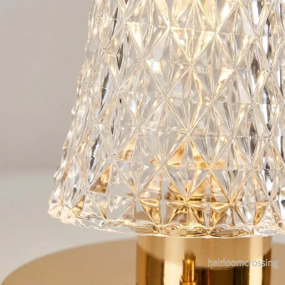 Bärbar bordslampa i kristallstil - Crystelle - Bild 3